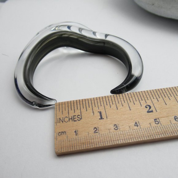 Blue Dichro Glass cuff bracelet - Picture 10 of 12